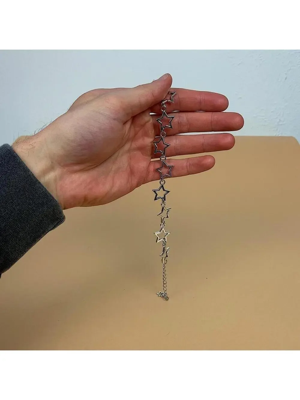 Y2k style silver star bracelet. Adjustable. Cool design. Nice quality and